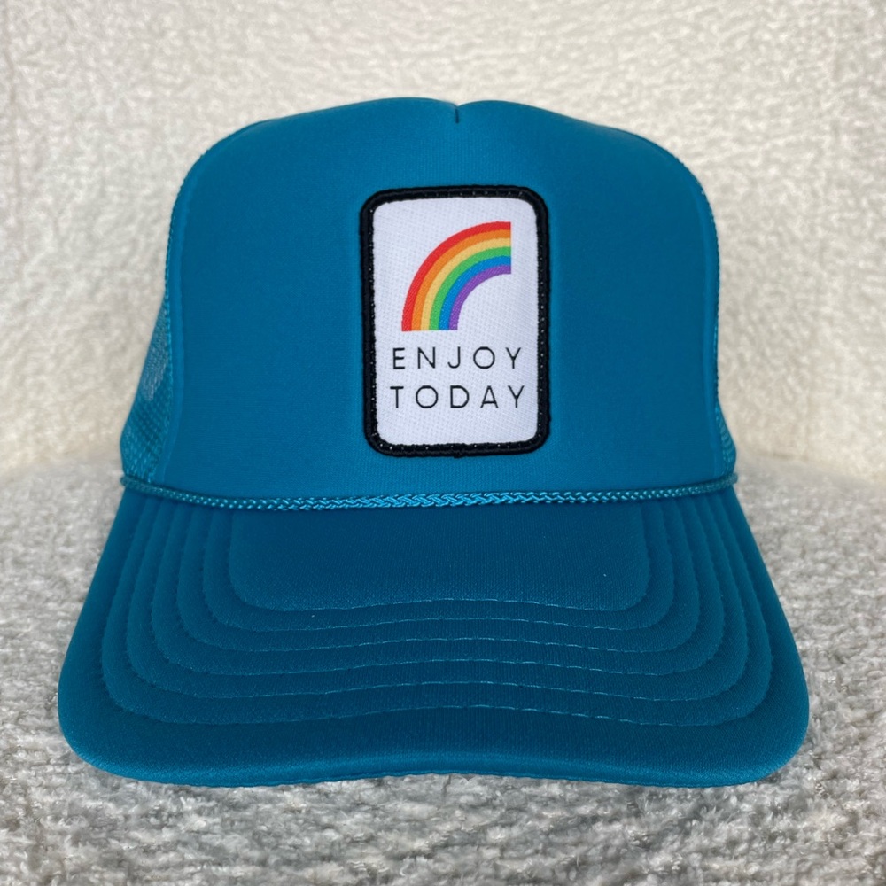 Rainbow trucker hat